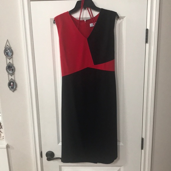 Kasper Dresses & Skirts - NWT Kasper Poppy Red and Black Dress Sz 16 ready for Valentines Day